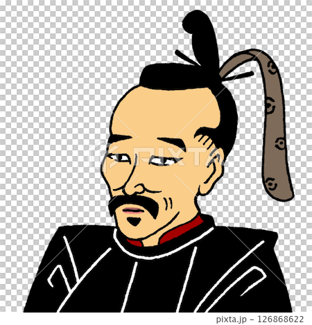 前田利家的彩色變形插畫 126868622