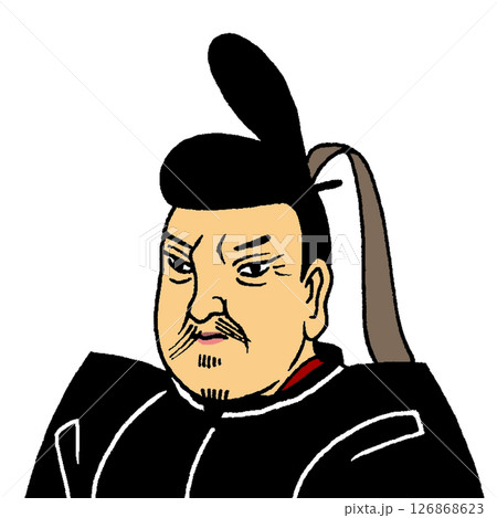 豊臣秀長のカラーデフォルメイラスト 126868623