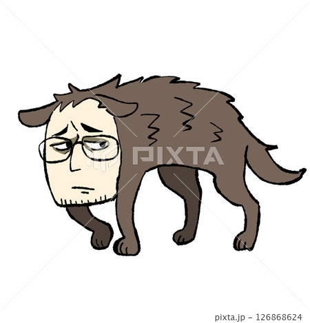 人面犬のイラスト 126868624