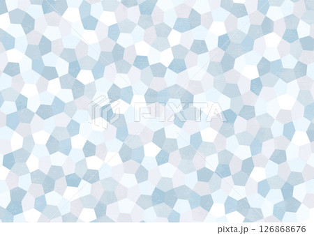 五角形をランダムに組み合わせた幾何学模様白 126868676