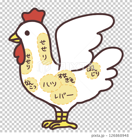 鳥の内臓部位のイラスト 126868948