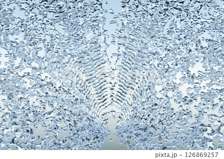 四方に舞う水しぶきの美しさの3Dイラスト 四方に舞う水しぶきの美しさの3Dイラスト 126869257