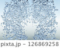 四方に舞う水しぶきの美しさの3Dイラスト 126869258