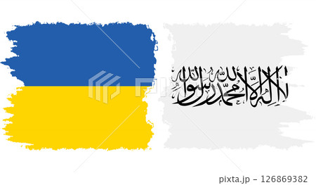 Afghanistan and Ukraine grunge flags connection vector Afghanistan and Ukraine grunge flags connection vector 126869382