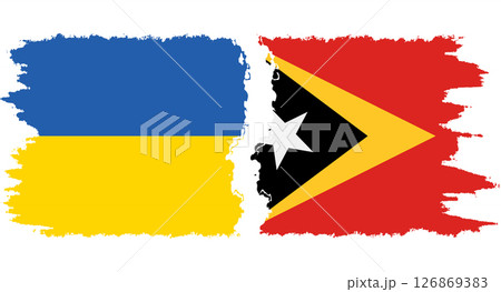Timor-Leste - East Timor and Ukraine grunge flags connection vecto Timor-Leste - East Timor and Ukraine grunge flags connection vecto 126869383