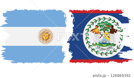 Belize and Argentina grunge flags connection vector Belize and Argentina grunge flags connection vector 126869392