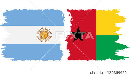 Guinea Bissau and Argentina grunge flags connection vector Guinea Bissau and Argentina grunge flags connection vector 126869423