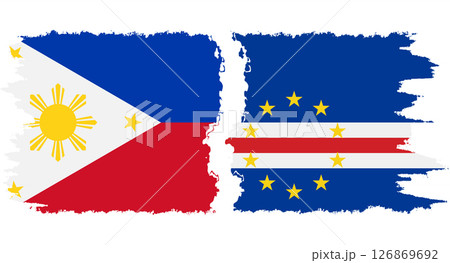 Cape Verde and Philippines grunge flags connection vector Cape Verde and Philippines grunge flags connection vector 126869692