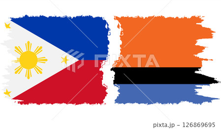 Chagos and Philippines grunge flags connection vector 126869695