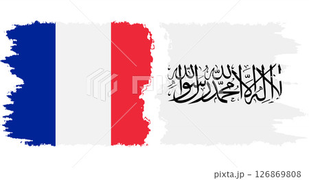 Afghanistan and France grunge flags connection vector Afghanistan and France grunge flags connection vector 126869808