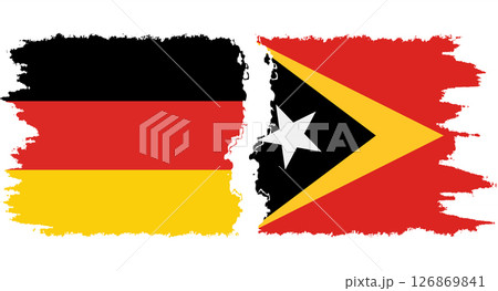 Timor-Leste - East Timor and Germany grunge flags connection vector 126869841