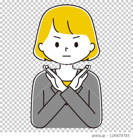 Businesswoman posing with her chest exposed - No, no, no 126870785