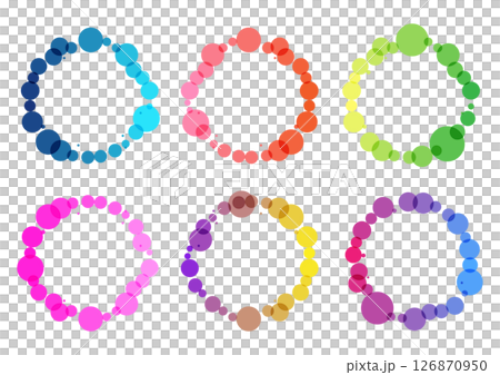 Simple and cute round frame 126870950