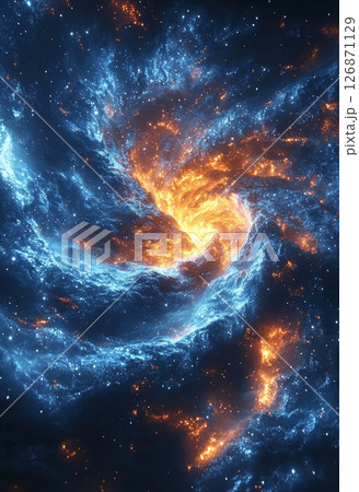 Swirling Clouds of Deep Space in Radiant Peaceful Cosmic Beauty Swirling Clouds of Deep Space in Radiant Peaceful Cosmic Beauty 126871129