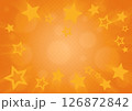 星が飛び出すポップなオレンジ背景 126872842