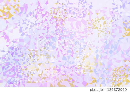 紫の花イメージのポリゴンの背景 126872960