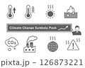 気候変動と環境問題のアイコンセット 126873221