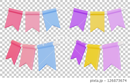 party garland Icon 3D graphic 126873674