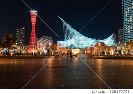 《兵庫県》神戸・メリケンパークの夜景 126873741