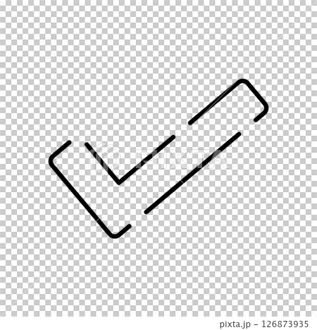 シンプルなチェックマークのアイコンイラスト 126873935