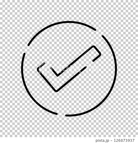 Simple check mark icon illustration Simple check mark icon illustration 126873937