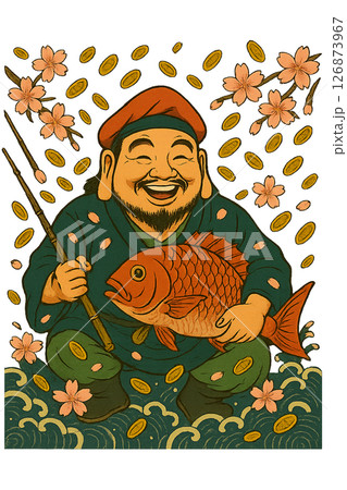 恵比寿様と鯛 126873967