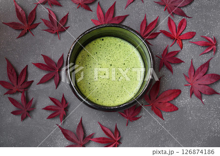 日本の茶道 秋のイメージで 日本の茶道 秋のイメージで 126874186