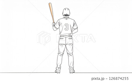 背番号3を背負った男 AI生成素材 背番号3を背負った男 AI生成素材 126874255