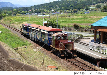 【南阿蘇鉄道】DB16形＋トラ700形＋TORA200形「ゆうすげ号」（高森線：白水高原駅） 126874627