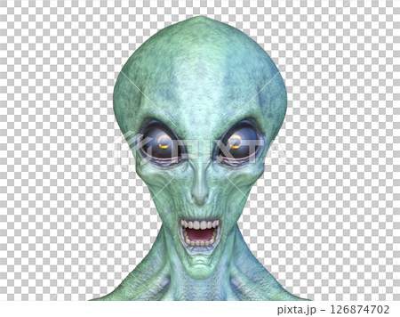 男性エイリアンの顔 126874702