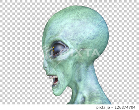 Male alien face 126874704