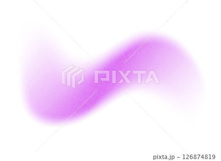 Abstract gradient shape with noise, purple blurred grainy color gradation, vibrant design element. 126874819