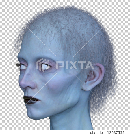 女性ゾンビの顔 126875334