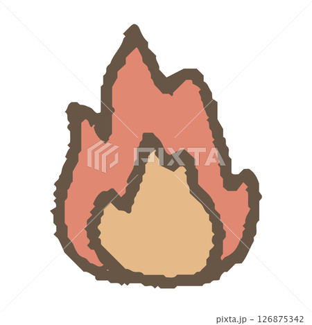ペンで描いた風ほのお 126875342