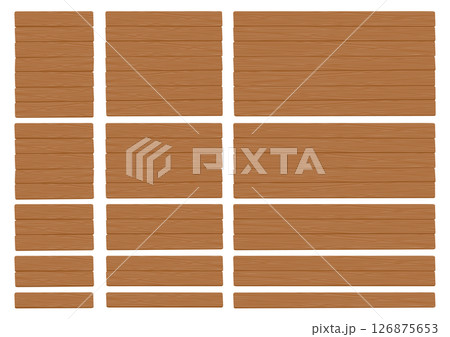 ヴィンテージの色々なサイズの板のイラストのセット 126875653
