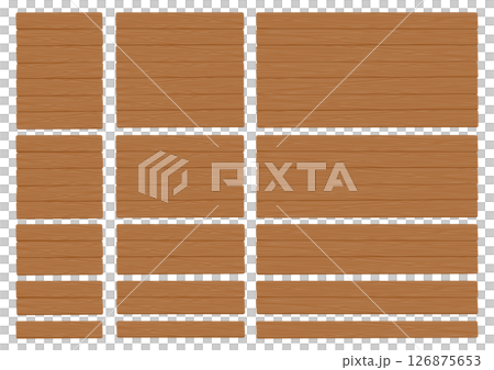 ヴィンテージの色々なサイズの板のイラストのセット 126875653