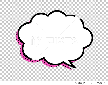 帶有彈出陰影的雲形語音氣泡 126875883