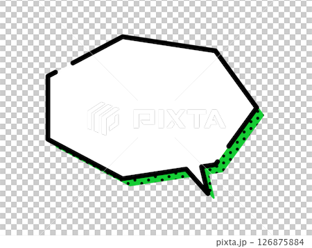 Polygonal speech bubble with pop shadow 126875884