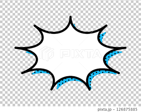 Pop explosion bubble with shadow 126875885