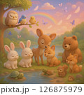 森の動物たち 126875979