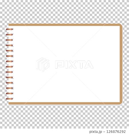 Illustration of a simple landscape notepad Illustration of a simple landscape notepad 126876292