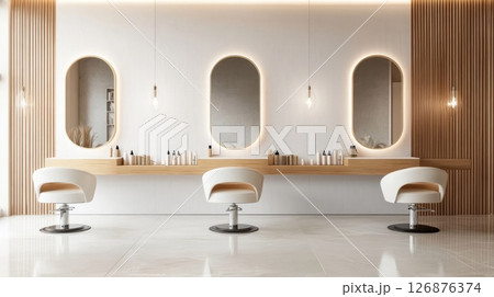 おしゃれで明るい美容室 126876374