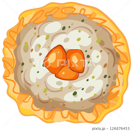 Colorful Vector Illustration of Asian Cuisine Dish 126876453