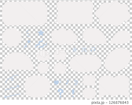 象牙色手繪語音氣泡圖示集 象牙色手繪語音氣泡圖示集 126876843