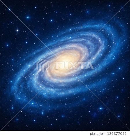星雲が渦巻く抽象的な背景 126877033