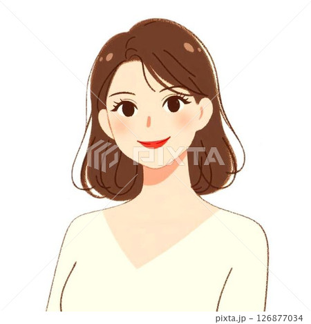 白色の服を着ている女性 126877034