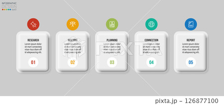 Infographic template business concept with step. 126877100