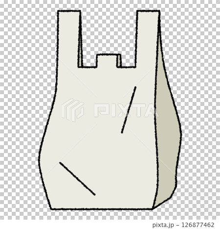 裝滿物品的簡單塑膠袋的插圖 126877462