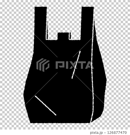 簡單的塑膠袋輪廓插圖，裡面有東西 126877470