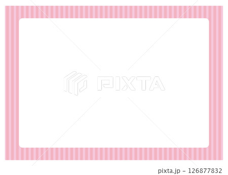 シンプルなピンクのストライプのフレーム 126877832